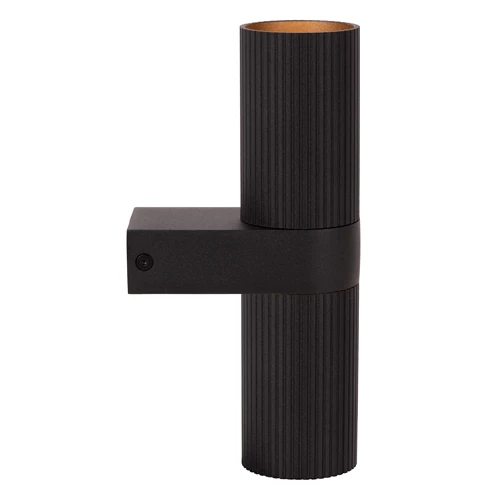 Lucide CLUBS - Spot mural / Applique mural - 2xGU10 - Noir - détail 2